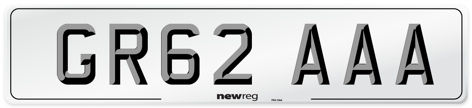 GR62 AAA Number Plate from New Reg